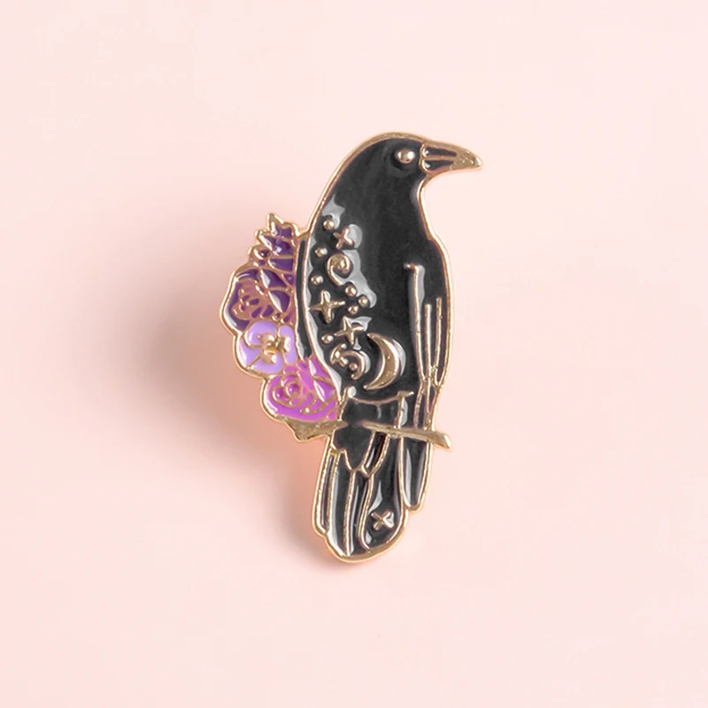 RNG Новый Фиолетовый металлический каркас мультфильм животное Птица Луна Звезда