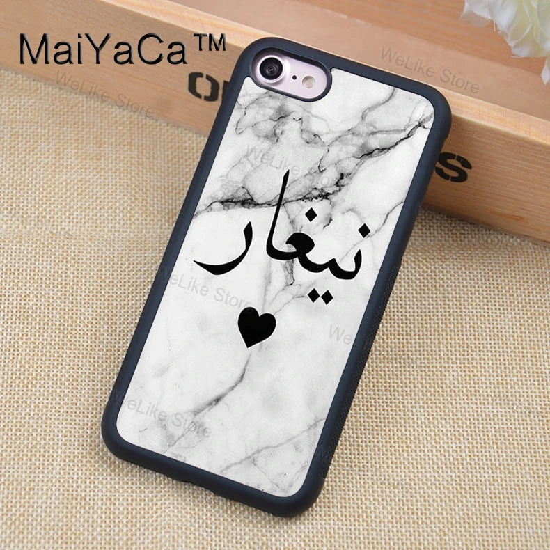 Чехол MaiYaCa с изображением серого мрамора в арабском стиле на заказ для iphone XR XS MAX 11 Pro MAX X 6 6S 7 8 Plus 5S задняя крышка
