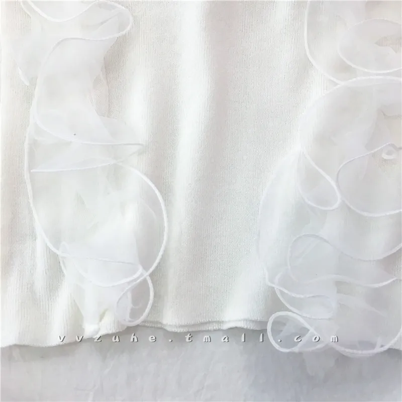 Женский укороченный топ на бретельках с рюшами кружевной L0445 лето-осень 2020 |