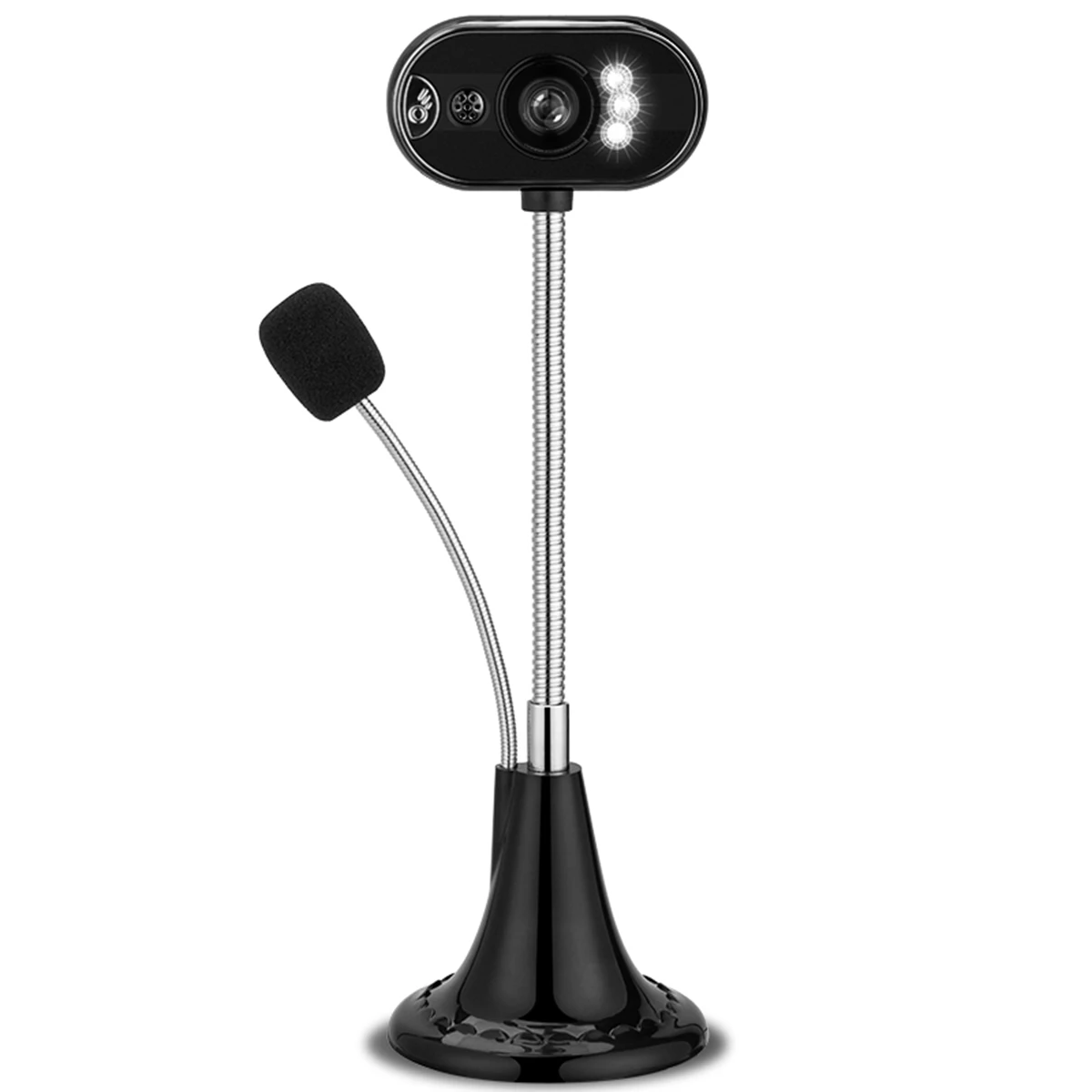 Веб камера с микрофоном и светодиодсветодиодный подсветильник кой 1 4 м