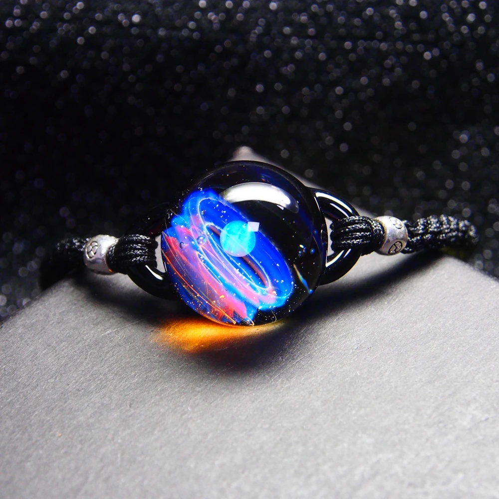 necklace 17 Вселенная планеты стеклянные браслеты из бисера и браслеты галактика модные ювелирные изделия галактика солнечной системы браслет для женщин Рождество - Окраска металла: necklace 17