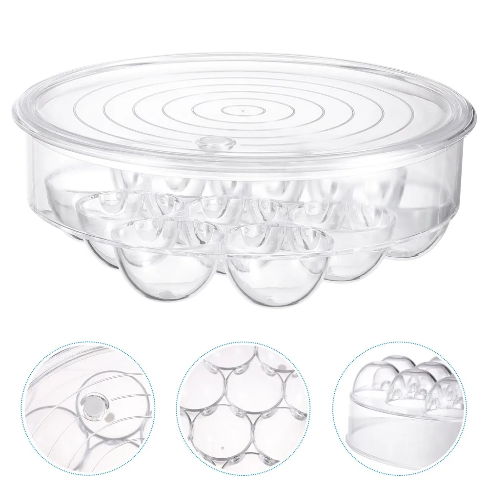 

1pc Refrigerator Organizer Bin Transparent Storage Box Egg Storage Bin