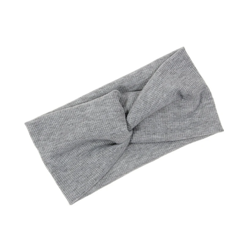 Женская однотонная повязка на голову Трикотажная хлопковая аксессуары для волос