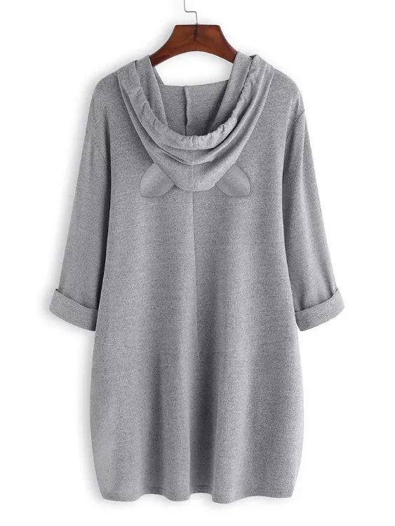 Взрывная свободная футболка с капюшоном женская одежда большого размера принтом