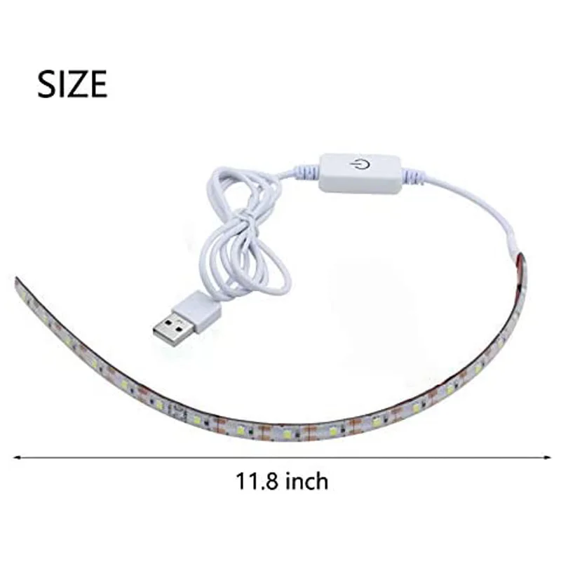 Sewing Machine Light Strip Dimmable LED Lighting Kit with ON/Off Press Dimmer and USB Power Supply Daylight 6500K | Дом и сад