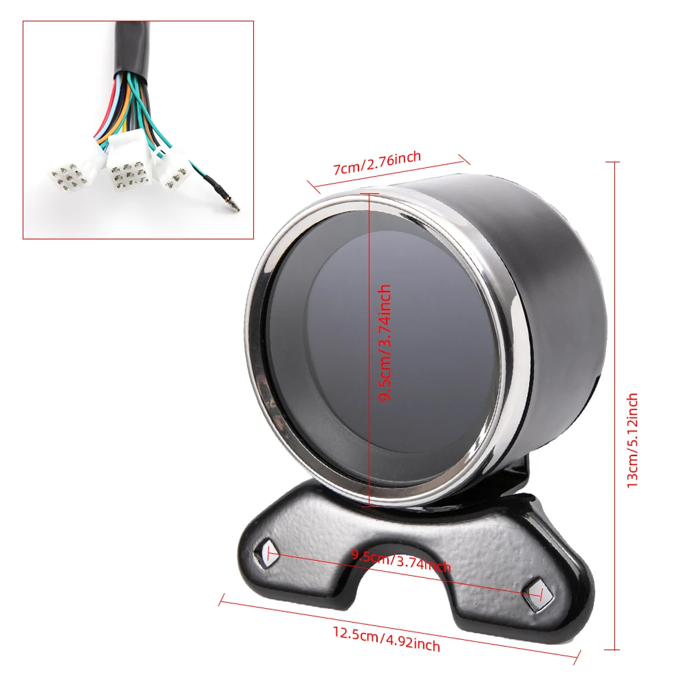 Мотоцикл на заказ 12 В Светодиодный ЖК цифровой одометр спидометр тахометр для