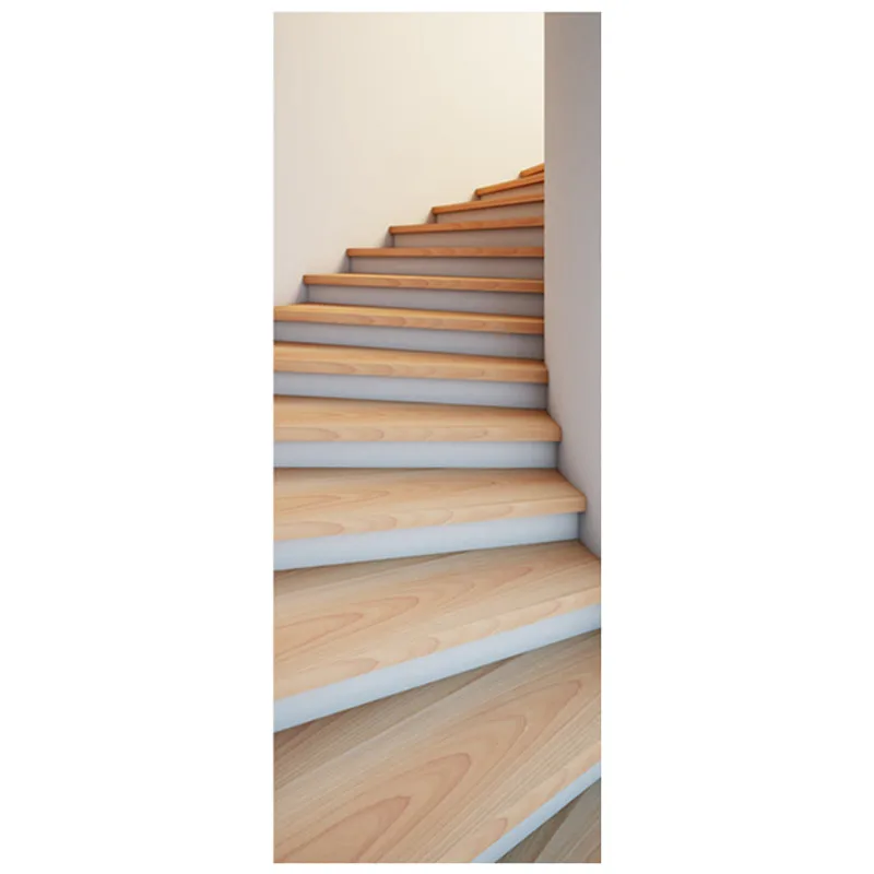 Искусственные 3d наклейки на лестницу и дверь 77*200 см винтовая лестница настенное