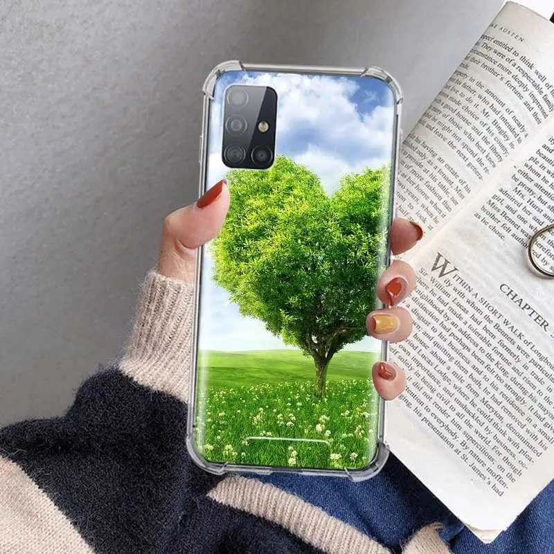 

Emerald Green Glitter Soft Cover For Samsung Galaxy A71 A51 5G M51 M31 A41 A31 A21 A01 A21s Fall Proof Airbag Phone Cases