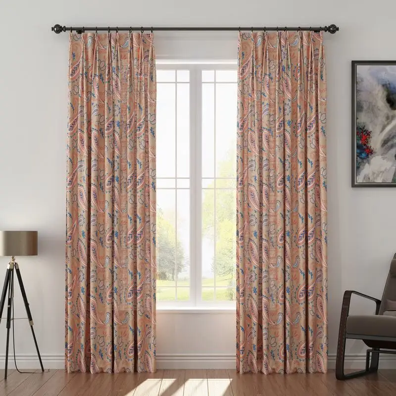 Плотно прилегающие никелевые Люверсы с рисунком затемняющие драпировки для штор