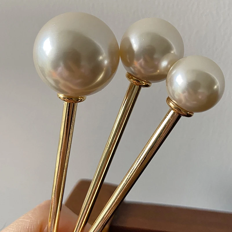 

Fashion Women Simulated Pearl Hairpins Metal Barrette Clip Wedding Bridal Tiara Hair Accessories Wedding Hairstyle Design Tools