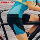 Santic женские велосипедные шорты Coolmax 4D Pad, ударопрочный дорожный велосипед, горный велосипед, одежда для велоспорта, дышащий Азиатский размер WL0C05115