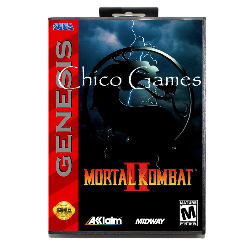 Sega MD игровая карта-Mortal Kombat 2 для MegaDrive консоль 16 бит карта | Электроника
