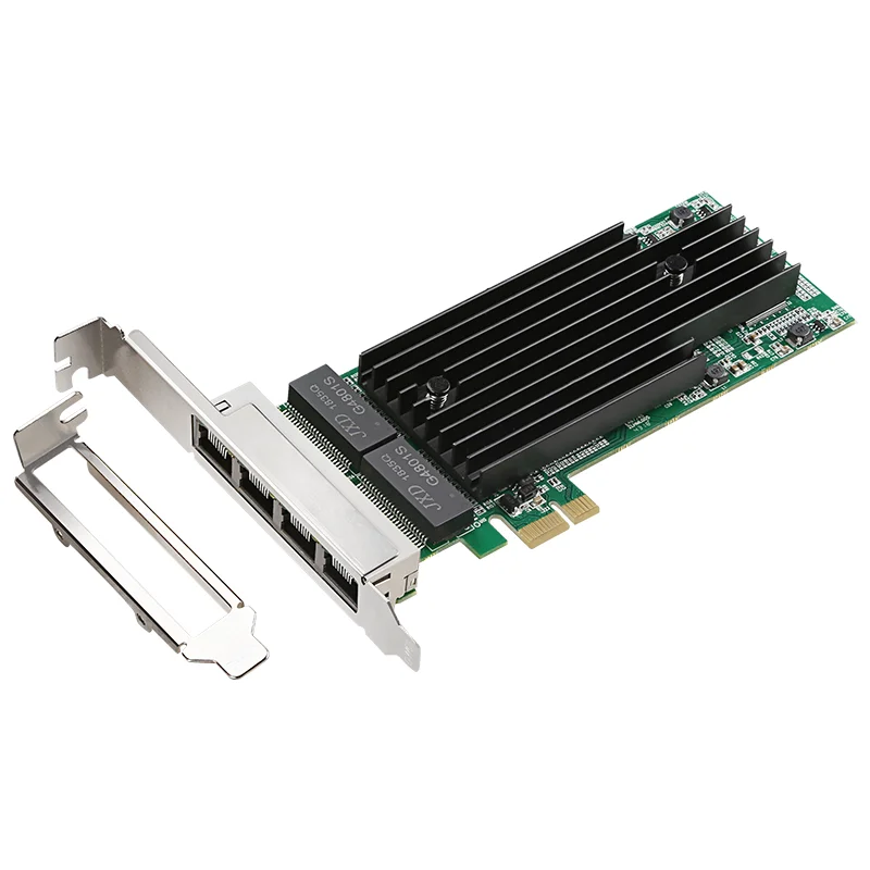 82575 I350T4 1000 Мбит/с PCI Express pcie 4 x RJ45 RJ-45 гигабитный Ethernet LAN четырехпортовый серверный адаптер Сетевая карта чип - Цвет: 82575