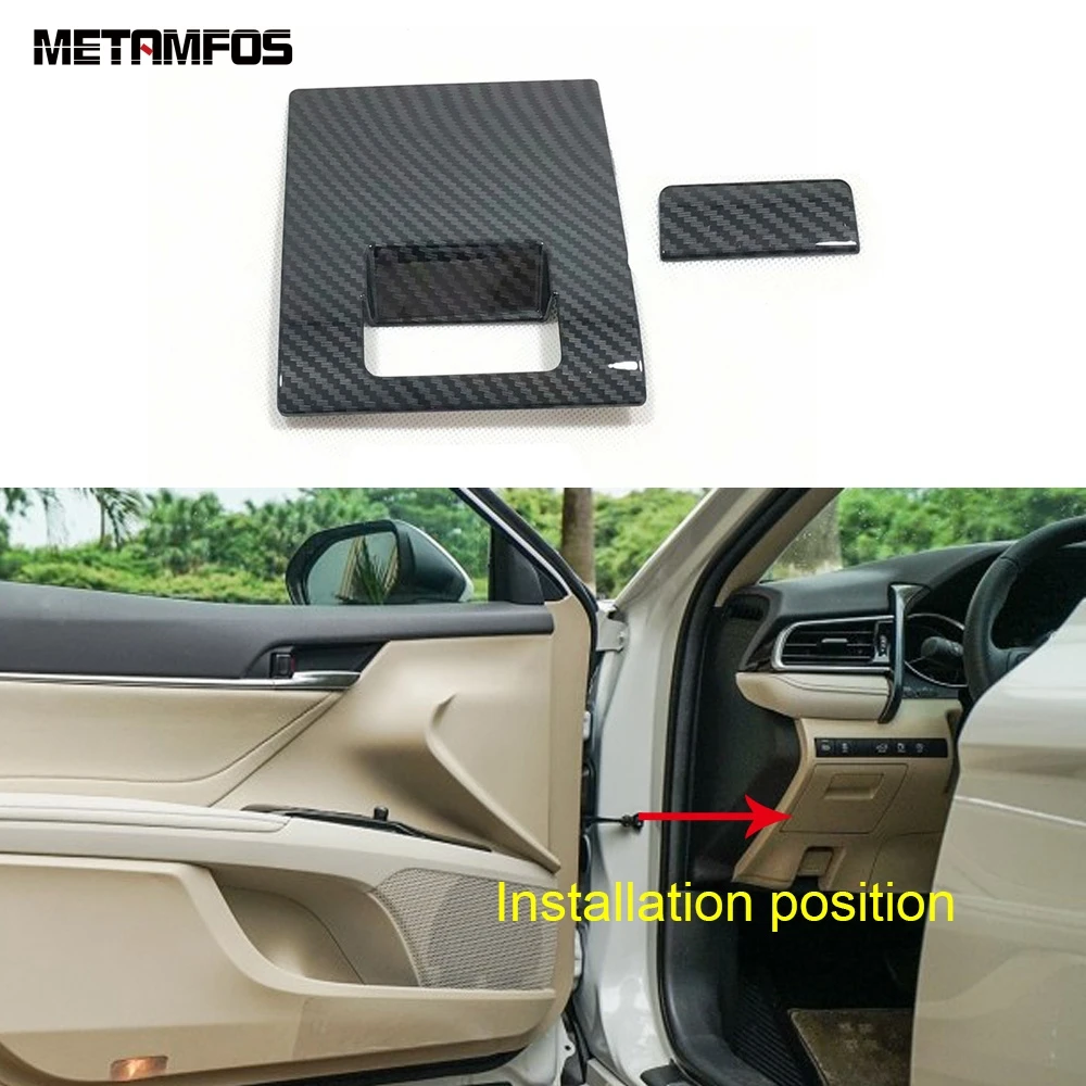 

Для Toyota Camry 2018 2019 2020 водительский ящик для хранения контейнер крышка ручки отделка украшение аксессуары для интерьера