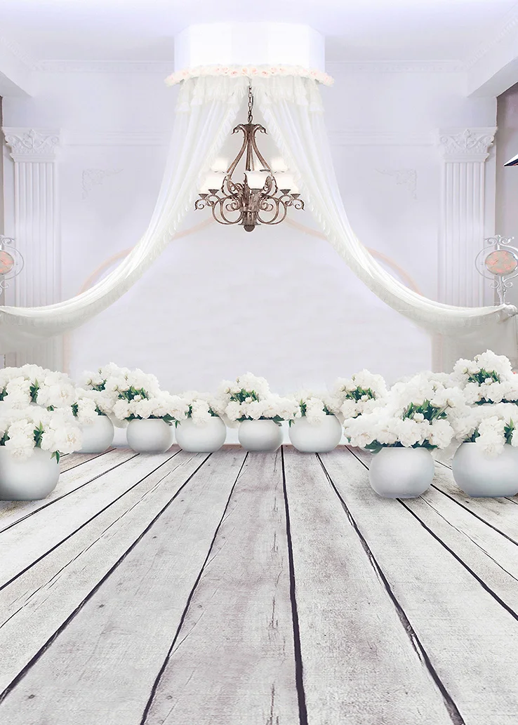 

Белый пол белые цветы Красивые Романтические свадебные фотографии детские фотографии новорожденные фотографии фон