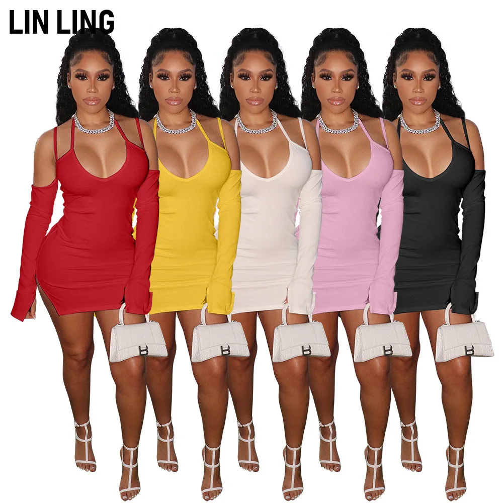 Однотонное Бандажное платье на бретельках с открытой спиной летнее платье-слинг