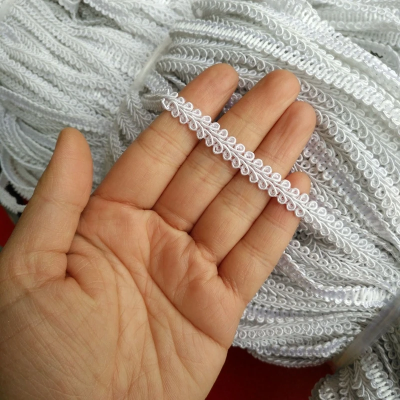 8mm Gold Lace Trims Knitted Ribbon Tapes Fabric Sewing Piping for Cosplay Clothes Handmade Accessories DIY Crafts Trimming | Дом и сад