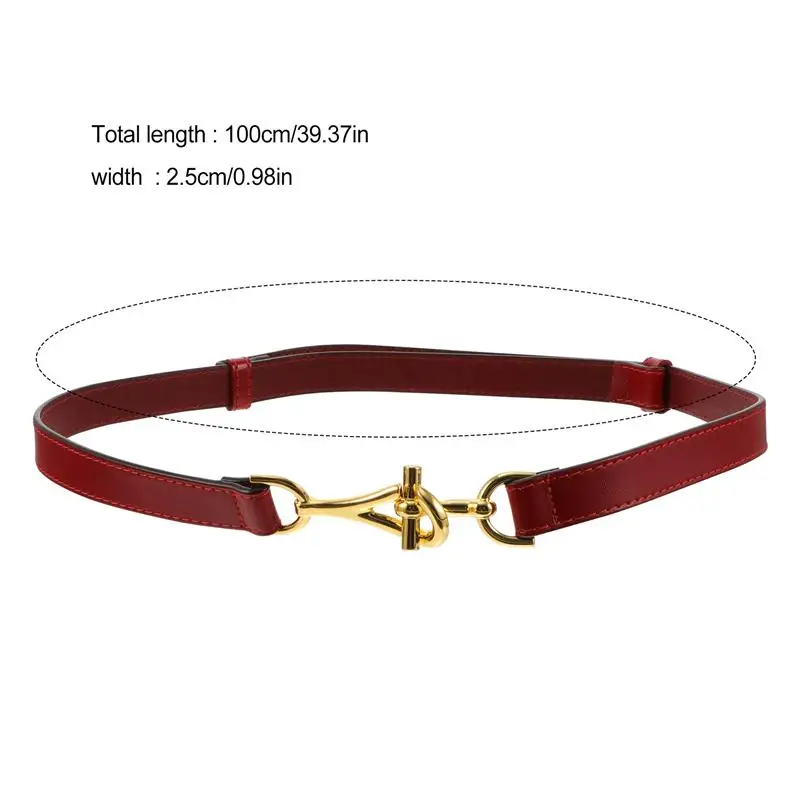

1pc Casual Waist Belt Adjustable Waistband Leather Cummerbund for Lady Women