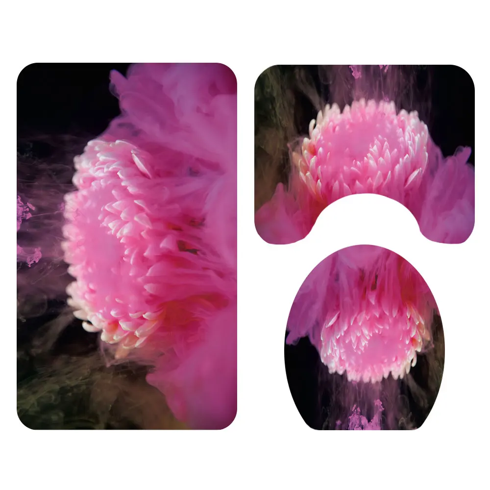 Коврик для душа с цветочным узором Нескользящие ванной туалета комнаты домашний