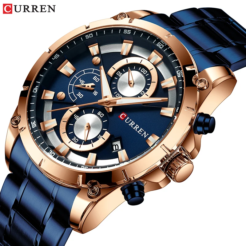 

CURREN 8360 Chronograph Luxury Business Quartz Men Watches Fashion Sport Waterproof Stainless Steel Watch Men Causal Male Clocks