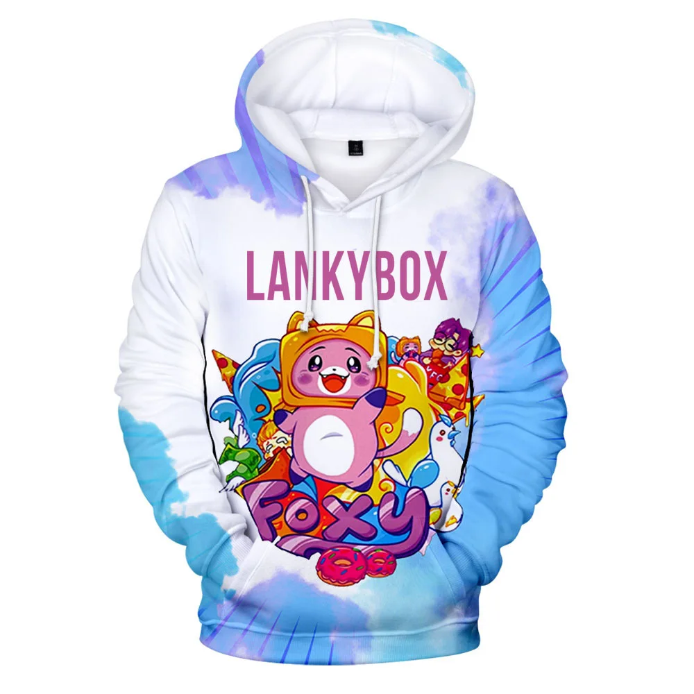 Детская толстовка Lankybox с 3D принтом для девочек-подростков мальчиков и девочек