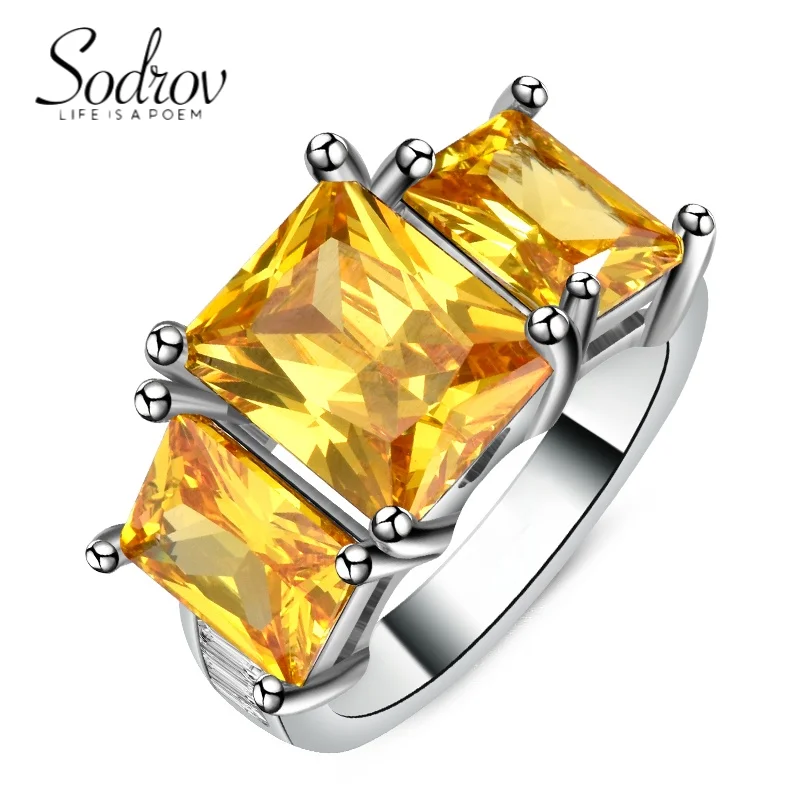 

Big CZ Luxury Yellow Rings for Women 2021 Trendy Jewelry Women Rings for Gift Trend Jewelry Ring Jewelry US SIZE 7