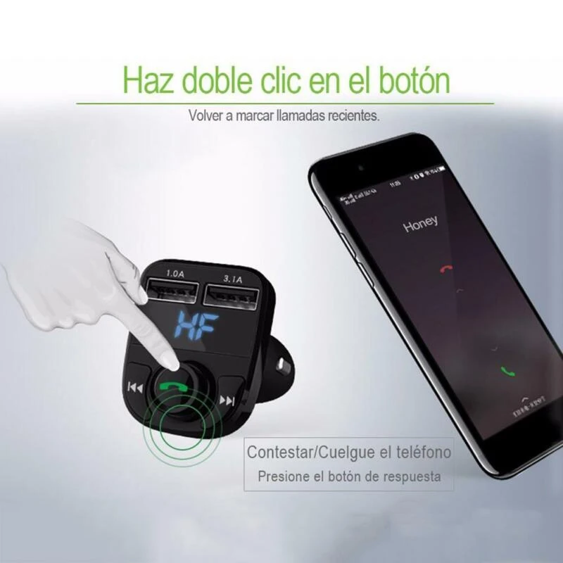 Bluetooth fm-передатчик беспроводной радио адаптер MP3-плеер двойной USB Автомобильное зарядное устройство