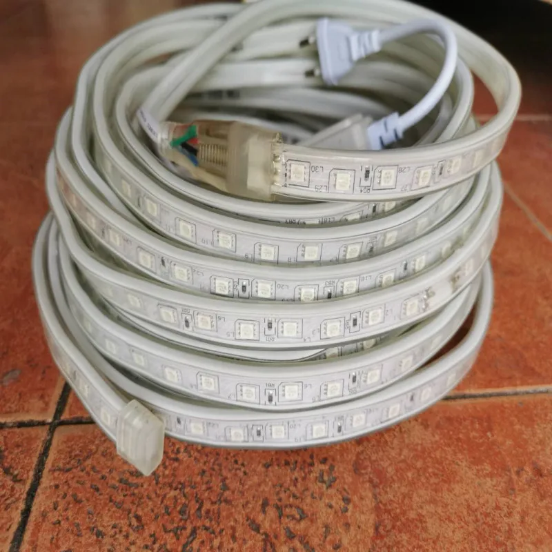 Светодиодный светильник RGB AC220V SMD5050 Dimme водонепроницаемый светодиодный CCT ip68 с