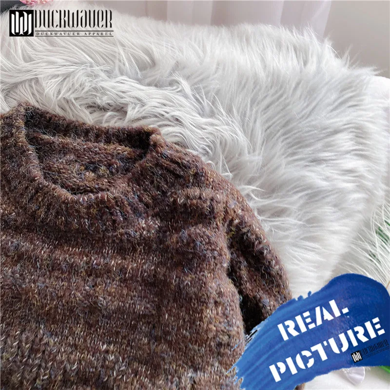 Женский пуловер с круглым вырезом Duckwaver толстый зимний вязаный свитер 2020 - купить