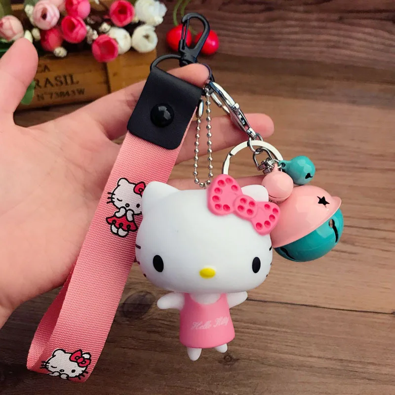 15 Новинка, женский брелок hello kitty, подарок для девушек, висячая веревка, браслет на запястье, автомобильная сумка, брелок, брелок, цепочка для ключей, брелок для телефона - Цвет: 15