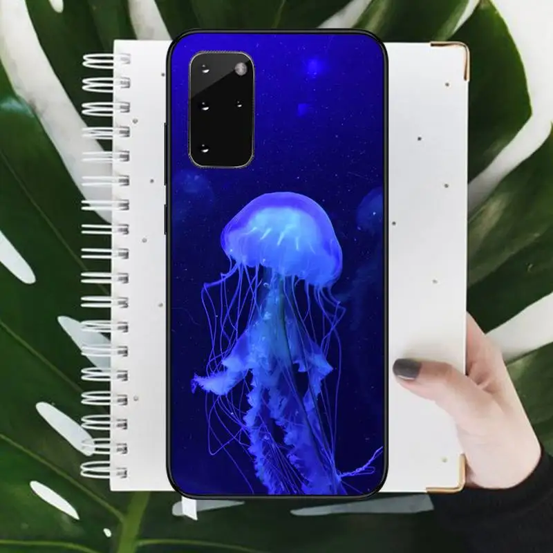 

Glowing Jellyfish art pattern Phone Case For Samsung galaxy S 9 10 20 A 10 21 30 31 40 50 51 71 s note 20 j 4 2018 plus