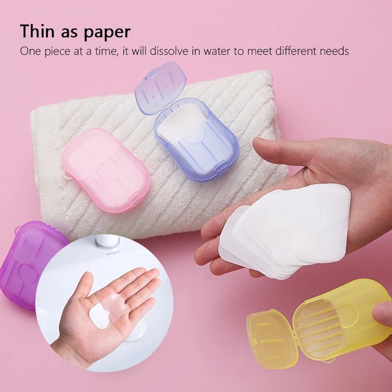 Easy Washing Hand Disinfecting Soap Paper Bath Flakes Mini Cleaning Travel Convenient Disposable Scented Slice Home | Дом и сад