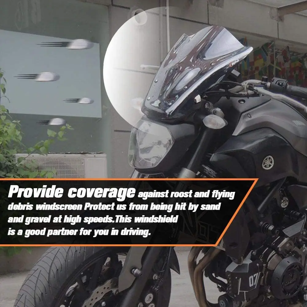 Ветровое стекло MT07 для Yamaha MT-07 FZ07 FZ-07 2013 14 2015 2016 2017 MT 07 | Автомобили и мотоциклы