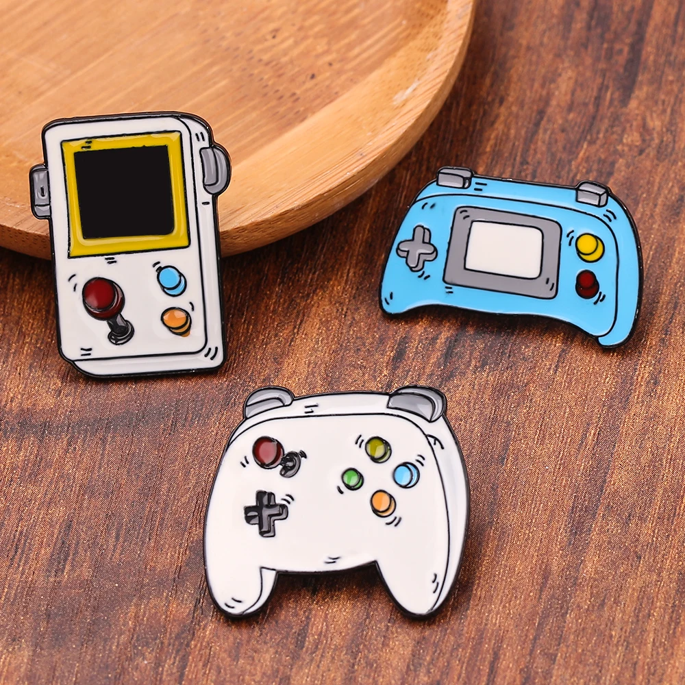 Arcade Game Console Controller Enamel Pins Cartoon Machine Brooch Electric Control Handle Lapel Pin Badge Kids Gift | Украшения и
