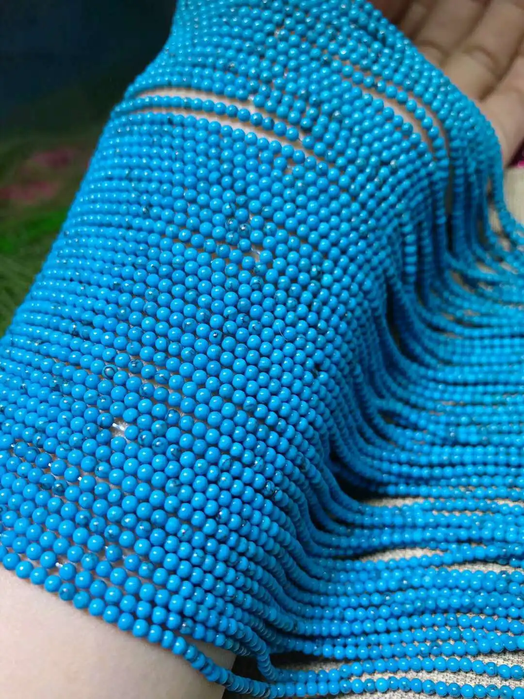 Бусины Из Натурального синего камня 2 мм 38 см