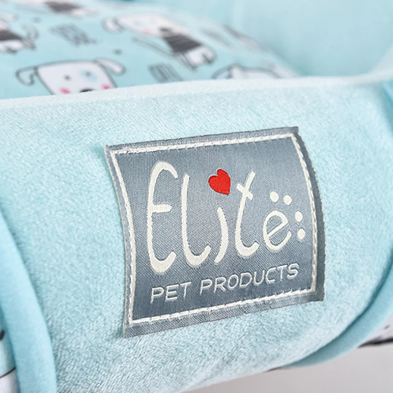 Мягкая длинная плюшевая кровать для кошки зеркальная круглая домашних питомцев