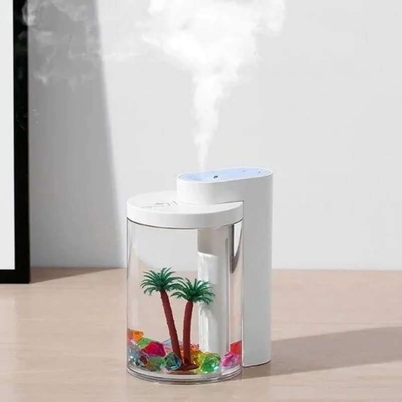 

260L USB Simulation Landscape Humidifier Household Air Atomizer Night Light for Office Desktop Car Home Moisturizing Atomizer