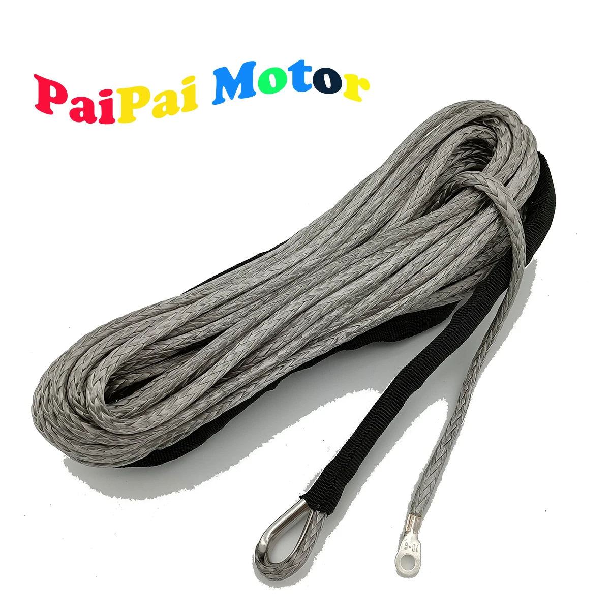 

15 м, 7700 фунтов, веревка для лебедки, кабель с оболочкой, синтетический буксировочный трос, веревка для обслуживания автомойки для ATV UTV Off-Road