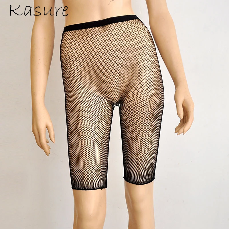 KASURE пикантные короткие колготки в сеточку для женщин летние под юбку джинсы