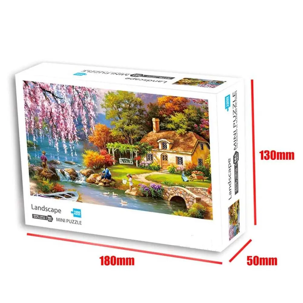 

1000Pcs Idyllic Landscape Jigsaw Puzzle Kids Adult Parent-Child Interactive Decompression Game Toy Gift