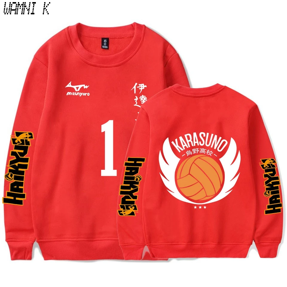 

2020 Fashion Design Haikyuu!! Hoodies Spring Autumn Print O-neck Sweatshirts Harajuku Tracksui Casual Pullover Clothes