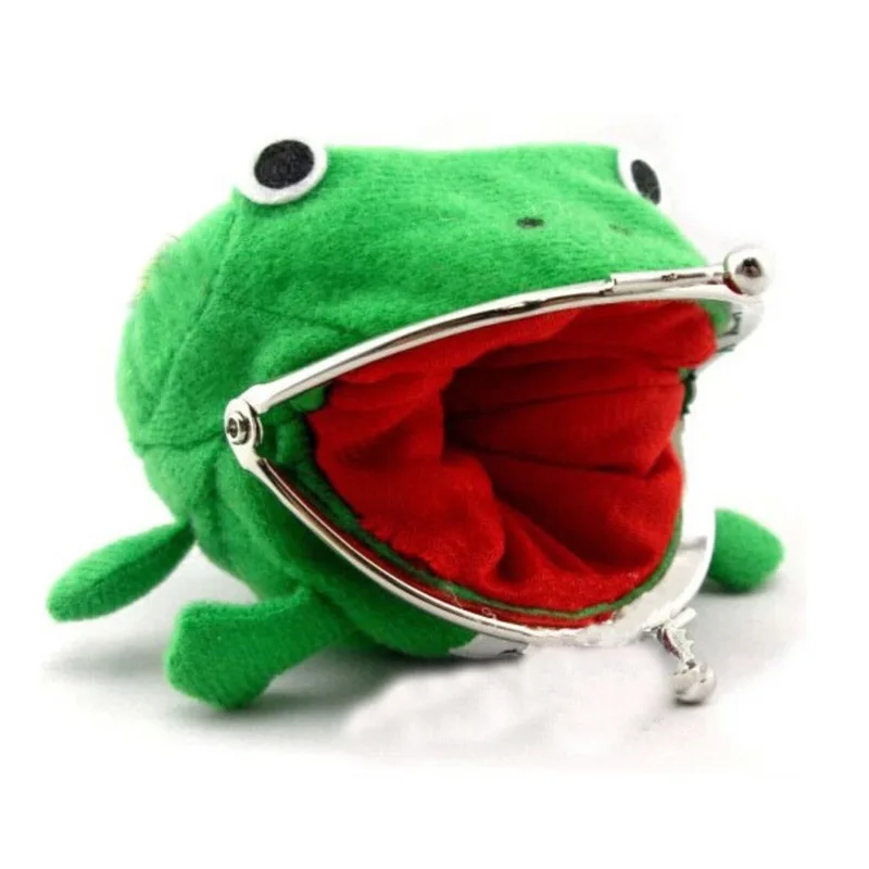 

Frog Coin Purses Anime Cosplay Accessories Green Frog Wallet Pouch Manga Shape Fluff Clutch Cute Wallet Purse Coin Holder