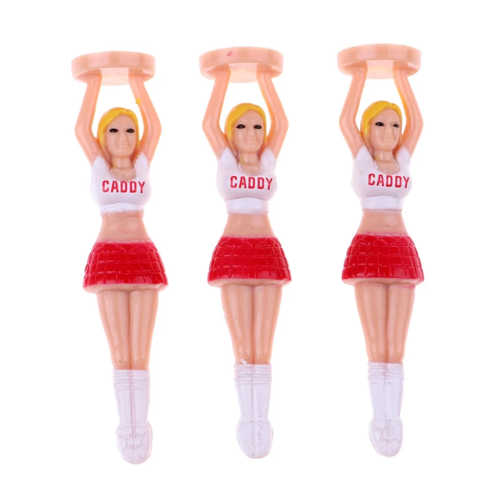 

3Pcs Beauty Model Special-shaped Golf Tee Frame Practical Golf Stand Nail Training Aids Golf Accessories
