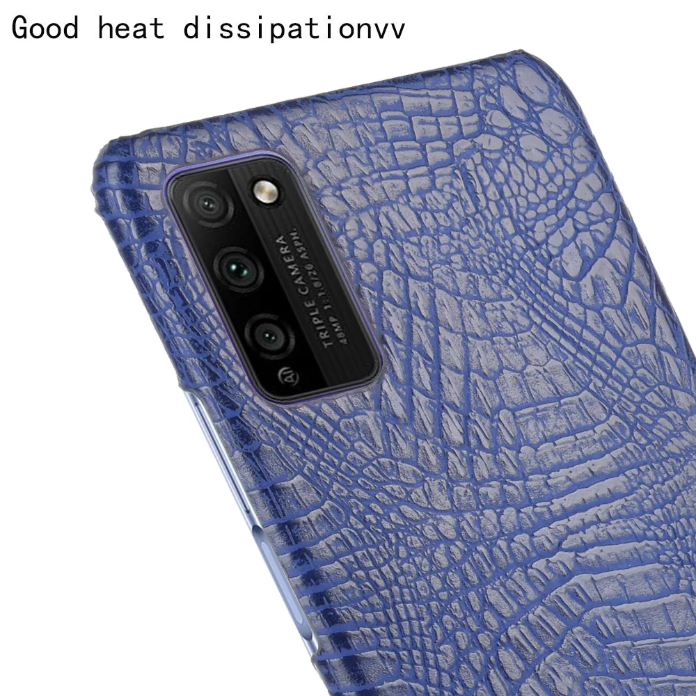 Чехол для Honor 30 Lite Huawei Youth Жесткий из крокодиловой кожи в стиле ретро