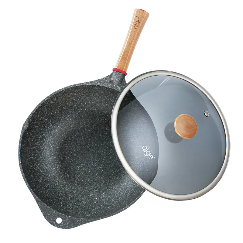 Бытовой Кухня непригорающий бездымный противень горшок антипригарная сковорода