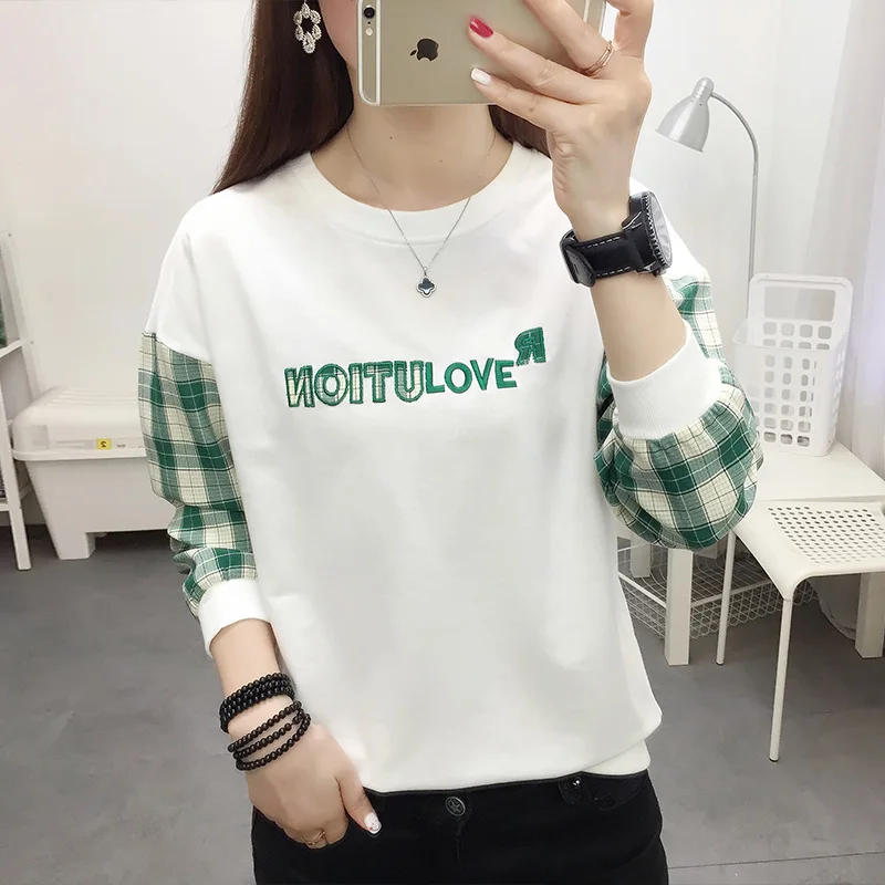 

BOBOKATEER Long Sleeve T Shirt Women Clothes Tops Mujer O-Neck Tee Shirt Femme T-shirty Damskie Women's T-shirt 2021 Sweatshirts