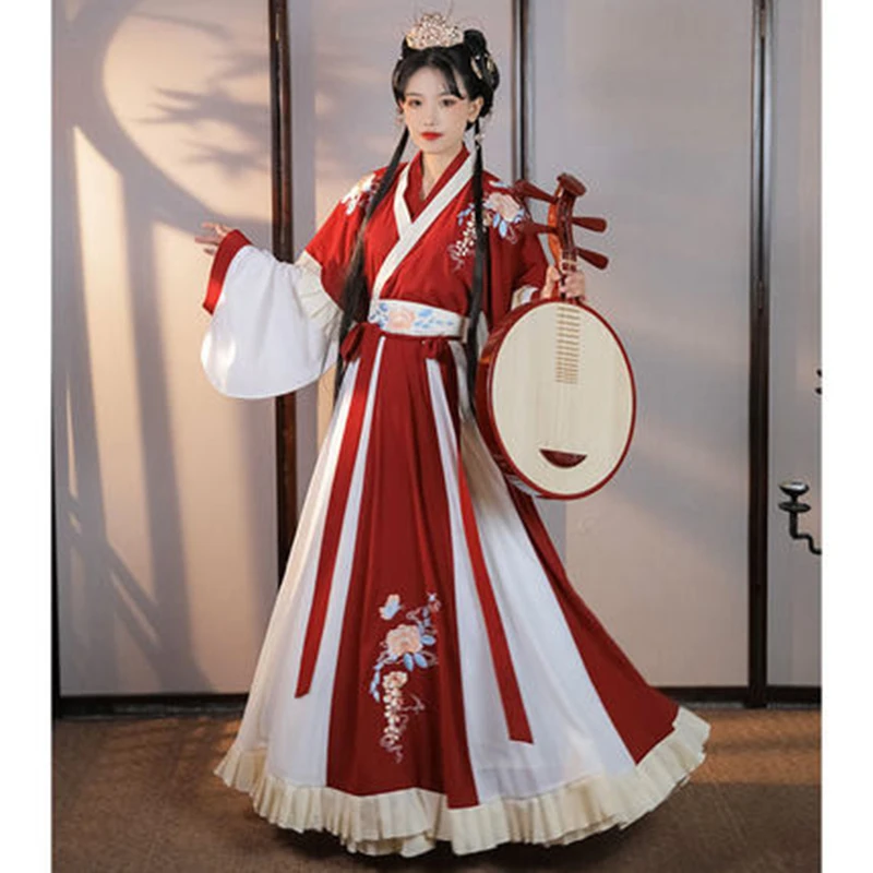 

Ancient Chinese Traditional Hanfu Dress Noble Princess Dance Costume Elegant Tang Suit Folk Fairy Stage Dancewear Cosplay