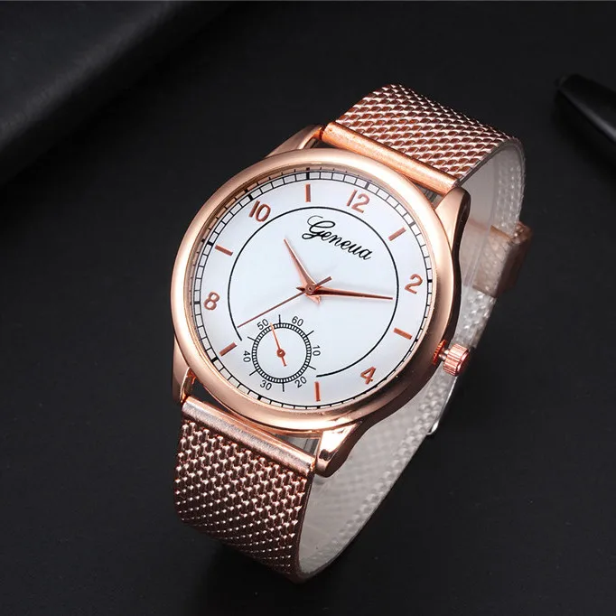 

High Quality Men Watch With Alloy Mesh Belt Fashion Wristwatch For Man Chronograph Mens Quartz Wrist Watch Relojes De Hombre
