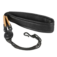universal adjustable soft leather saxophone sax neck strap with eva padded metal hook saxophone parts accessories