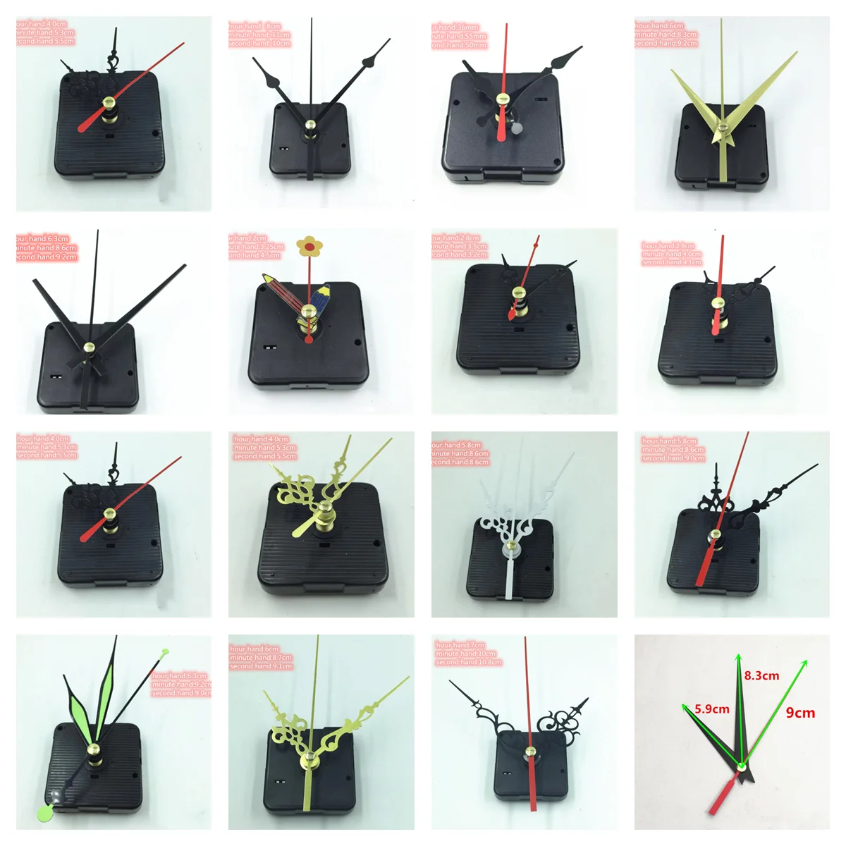 

Cross-stitch Clock Movement Mute Scanning Clock Movement 5168 - S movement table core DIY craft arts and crafts movement + hands